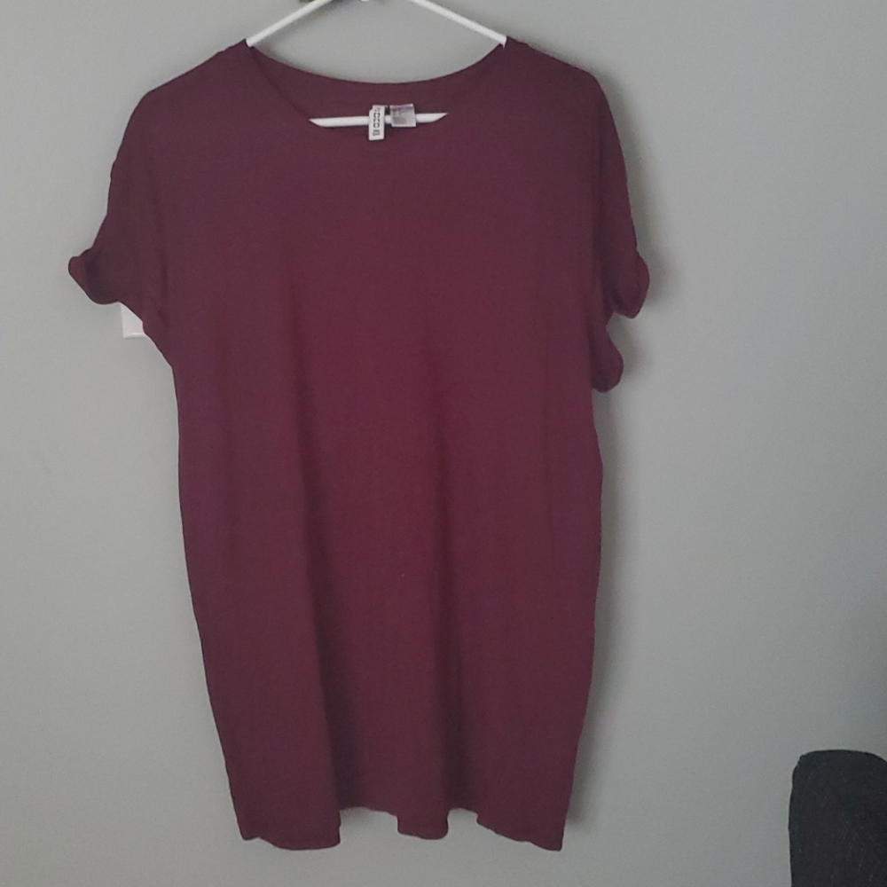 Magenta Oversized T Shirt